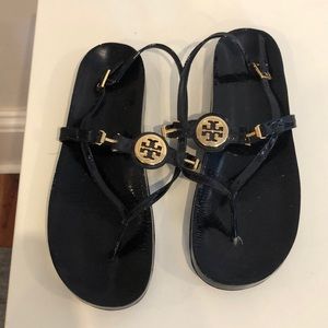 Tory Burch black patent 7.5